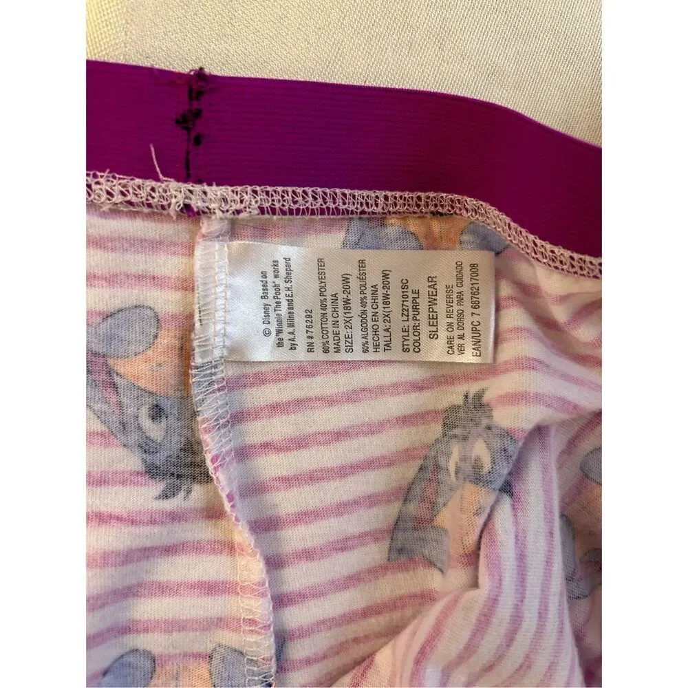 Disney sleep shorts xxl‎ 2x Pooh rn#76292 pink blue - Picture 4 of 7